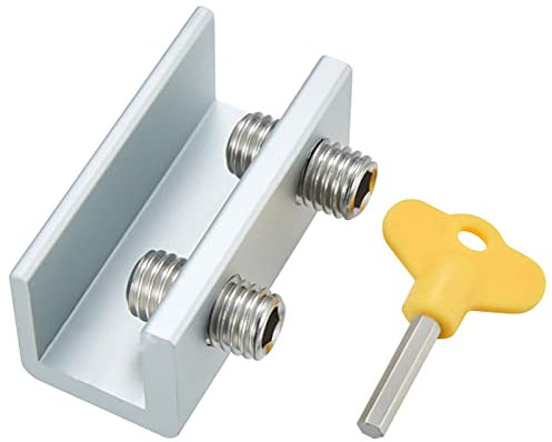 Voiakiu Seguridad para Ventanas corredizas | Tope Ventana Seguridad Ajustable - Restrictor Marco Puerta protección antirrobo, Tope Marco cuña para Seguridad Infantil