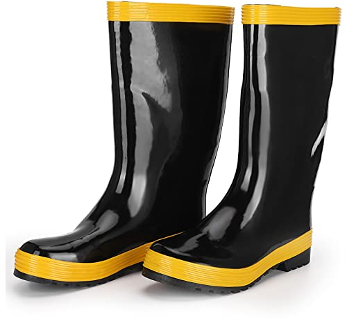 Stivali in Gomma Ignifuga per Vigili del Fuoco Scarpe Antinfortunistiche in Gomma Resistenti Alle Alte Temperature Scarpe Antinfortunistiche Antiscivolo (40)