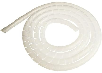 cyclingcolors Manguitos para Cable Espiral Flexible Organizador ubo Protector Flexible Transparente Plástico PVC Coche Moto (Diámetro 14mm, Longitud 1m)