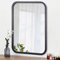 AOAOPQ Black Large Rectangle Wall Mounted Hanging Mirror Square Bathroom Mirror Wooden Framed Decorative for Bedroom Living Room Entryway Farmhouse Bathroom 45x65cm