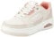 Skechers Uno Court, Zapatillas de Deporte Mujer, Cuero Natural Coral Duraleather Trim, 37.5 EU