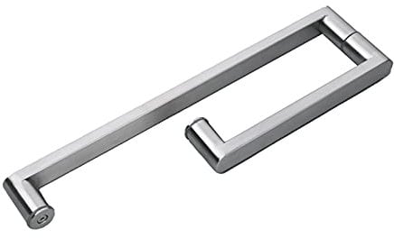BAZAC Badezimmer-Türgriff für Glastür, vollständig poliertes Edelstahl-Finish, Schieben und Ziehen Glastürgriff – Glastür-Hardware-Zubehör -225 mm + 425 mm