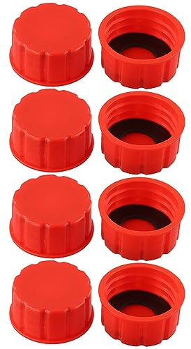 8 x Ersatzdeckel für Gasflasche mit Basis, 4,4 cm Grobgewinde, um Auslaufen von Kraftstoff zu vermeiden