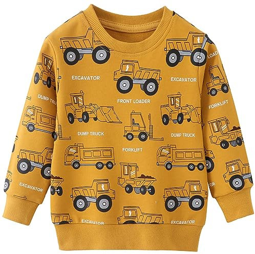 Jungen Sweatshirt Bagger Muster Langarm Baumwolle Pullover Kinder Warme Oberteilung 98