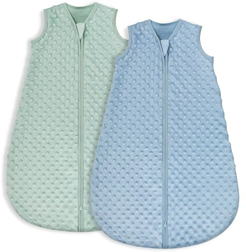 Yoofoss Schlafsack Baby Winter 1.5 Tog - 2er Pack 90cm/18-24 Monate Winterschlafsack Herbst Babyschlafsack Warm Ganzjahresschlafsack für Jungen Mädchen Neugeborene