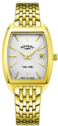 Rotary Damen Analog Quarz Uhr mit Metall Armband LB08018/06