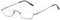 ABETOS Half Moon Reading Glasses Half Frame Semi Rimless Metal Strong Eyewear Spring Hinge Clear Lens Lightweight Fashion Computer Readers for Men Women, Purple 1.5