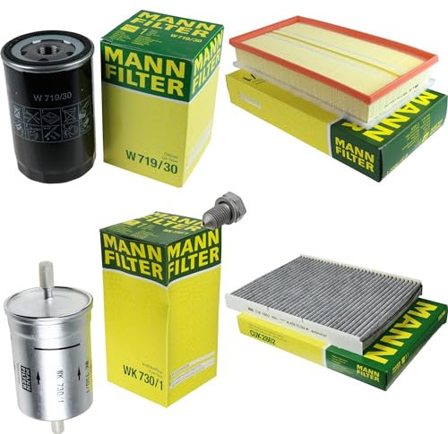 EISENFELS Inspektionspaket Wartungspaket Filterset mit Ölfilter W 719/30, Luftfilter C 37 153/1, Kraftstofffilter WK 730/1, Innenraumfilter CUK 2862, Verschlussschraube