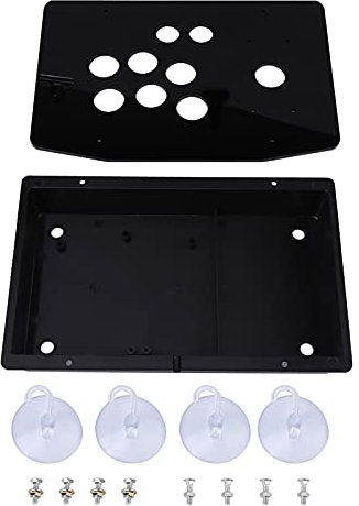 ANKROYU Acrylic Panel and Case Joystick, Arcade Case, Arcade Acrylic Panel, Black Acrylic Panel and Case DIY, Set Kits Replacement for Arcade Game for Arcade Games