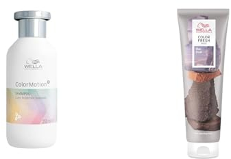 Wella Professionals Set zum Verändern und beleben der Haarfarbe – 1x 150 ml Color Fresh Mask Lilac Frost pflegende Tönung und 1x 250 ml Color Motion+ farbschützendes Tiefenreinigungsshampoo