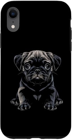 Mops Welpe Cartoon Hülle für iPhone XR