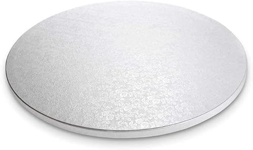 Dream' s Party Piatto SottoTorta rigido vassoio TONDO Ø 80cm - CAKE BOARD argentato - altezza 1,2cm- ideale per trasportare torte decorate con il cake design e con sculture in pasta di zucchero