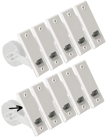Rollwin 10x Blende für Rolladen Gurtwickler Unterputz 135mm Lochabstand - aus Deutschland - mit Gurtwickler Blende Weiß - ohne Gurt - für 23mm Rolladengurt geeignet - Rollo Wickler mit Abdeckblende