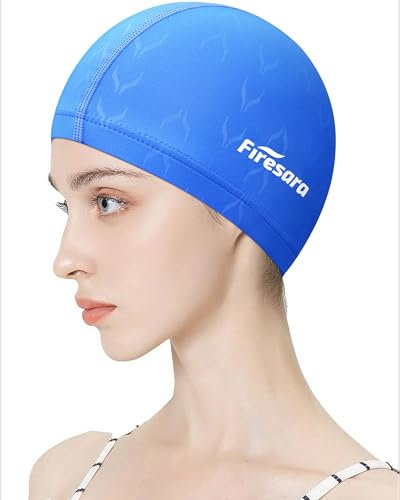 Firesara Gorro de Baño de Tejido de Cola de Pez para Hombre Mujer, Gorro de Natación Transpirable de Alta Elasticidad Protección Capilar Secado Rápido Suave para Pelo Largo Pelo Corto, Niños y Niñas