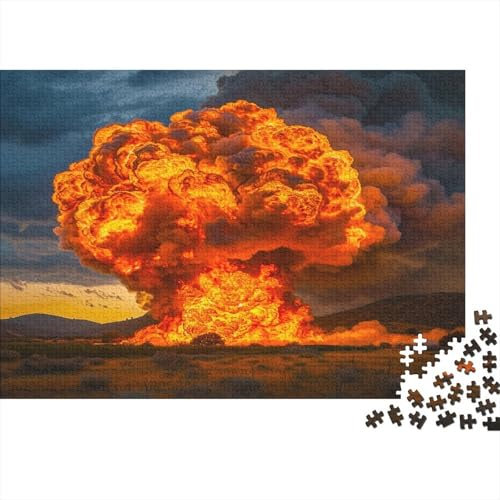 Bomba 1000 Piezas Puzzle Adultos Explosión Nuclear Regalos para Amigos Rompecabezas De Calidad Art Collection Impossible Rompecabezas Buzosión Multicolor Fantasy 1000pcs (75x50cm)