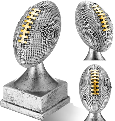 Wiwiqing Fantasy Football Champion Trophäe, 15,2 cm hoch, Gewinner Glory Award, zum Feiern des Spiels, Touchdown oder Play Off Win (Silber)