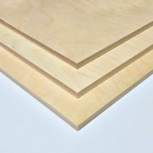 AtHaus® Compensato Multistrato 10mm | Compensato di Betulla | Pannelli in Legno | Tagli Disponibili: 10x10 cm