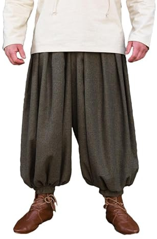 Burgschneider Wikinger Hose Herren Mittelalter Borys Woll Fischgrät für Mittelaltermarkt LARP Cosplay