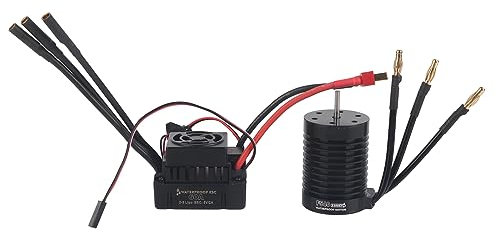 Gold Banana Plug Brushless Motor Waterproof Brushless ESC Set Bullet Connector Extension Cable for RC Brushless Motor Extension Cable Wire RC Car Parts (3300KV)