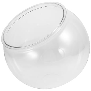 Garneck Stilvolles Kompaktes Fischaquarium Aus Kunststoff Rundes Terrarium Dekorativer Behälter Für Das Homeoffice Und Veranstaltungen