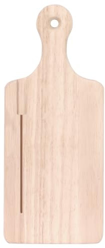 LZMS 4 Packs 9 x 5 1/2 Wooden Serving Board, Charcuterie Board, Bread Board, Cutting Board with Knife Slot and 4 Handle