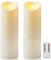 Homemory 10cm x 30,4cm Wasserdicht Flackernden Flammenlose Kerzen, Outdoor-Batterie Betriebene LED-Säule Kerzen mit Fernbedienung Timer, Elektrische Gefälschte Kunststoff-Kerzen, Elfenbein, 2er-Set