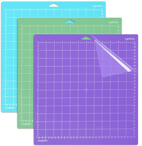 Tappetino da Taglio 12x12 Pollici 3 Pezzi Tappetini da Taglio con Adesivo Standard Leggero Forte- Cutting Mat Antiscivolo per Quilting Cucito e Fai da Te Accessori di Ricambio