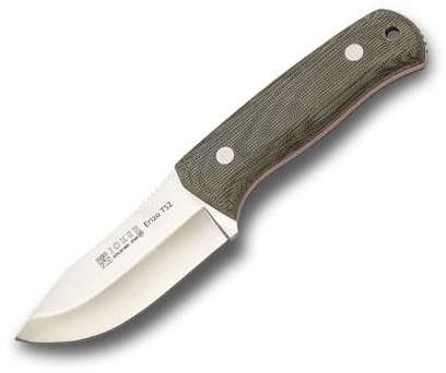 Joker TS2 CV142-K Survivalmesser „Erizo“ – 9,5 cm Klinge, grüner Canvas-Micarta-Griff, Kydex-Scheide – Bushcraft-, Jagd-, Angel- und Outdoor-Messer