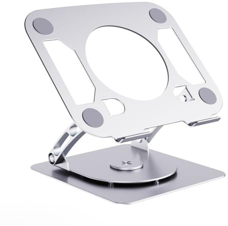 Adjustable 360° Rotating Laptop Stand Riser Razor Razor Design for Heat Dissipation Rod Height Adjustment 10kg Bear
