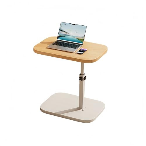 Side Table Sofa Tray, TV Tray Table with Large Desktop, C Shaped and Height Adjustable End Table, Side Table Tray for Living Room, Bedroom, Corners, Couch Bed, Bedside Office, Small Spaces light