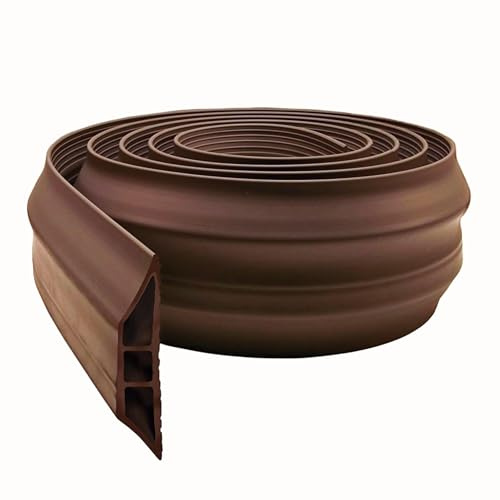 Pro Home Floor Cable Protector Heavy Duty Rubber Wire Cover Non-Slip Protect Cables & Prevent Trip Hazards Outdoor Cord Protector (Brown, 1.8m)
