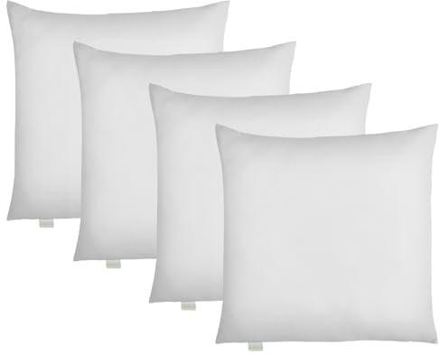 Bodyprotect 4er Set Ecoline Kissen 80x80 cm, Schlafkissen, Bett Kopfkissen 80 x 80 cm, 100% Mikrofaser, Polster, Pillow, Bettkissen Allergiker, waschbar, Made in EU