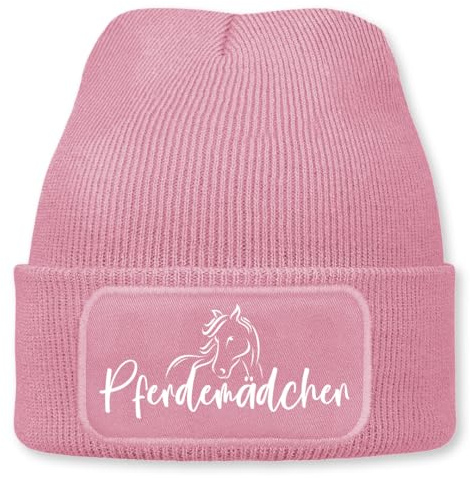 Prozente Momente Pferdemädchen – lustige Wintermütze | Beanie für Damen & Herren, warm, elastisch & Unisex, Strickmütze mit Patch & Druck, perfekt für Après-Ski, Weihnachtsmarkt & Fasching