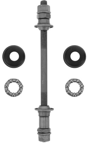RUNROTOO ASSE Posteriore Mozzo Bici Mountain Bike 180mm Grigio in Metallo | Perno Passante Bicicletta, Cuscinetti Mozzo della Bicicletta, Assale Posteriore