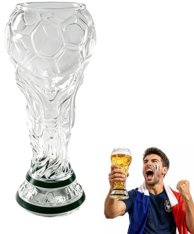 Bicchiere da birra in stile trofeo della Coppa del Mondo 2026, replica a forma di trofeo Inghilterra, per feste, celebrazioni, coppa del mondo, regalo per la festa del papà, compleanno, appassionati