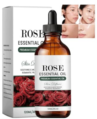 Bio Rose Calming Stress Comforting Essential Oil, Skin Safe Moisturizing Massage Oil, glow body, radiance skin, Romantic Women 's Parfüm Körperöle, Parfümöl lang anhaltend, (1Stück)