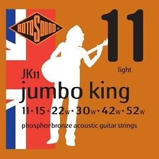 Rotosound Jumbo King JK11 light phosphor bronze acoustic guitar strings (2 PACKS)