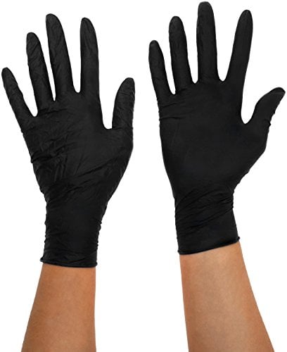Black Mamba Gants Nitrile, à l'atelier d'entretien (Lot de 100)-Noir-Taille M