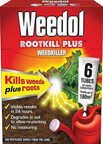 Weedol Rootkill Plus Liquidose - 6 Tubes Pro Weedkiller Results in 24 Hours