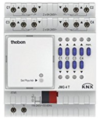 Theben 4930250 JMG 4 T KNX Jalousieaktor 4-Fach, Grundgerät