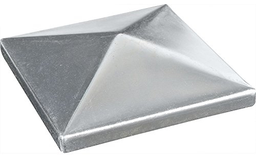IBFM 398100 GALVANIZED Tappo per Pali in Legno, 100 x 100 mm, in Acciaio zincato, Argento, Stahl