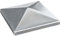 IBFM 398100 GALVANIZED Tappo per Pali in Legno, 100 x 100 mm, in Acciaio zincato, Argento, Stahl