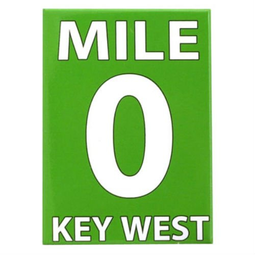 Key West Florida Zero Mile Kühlschrankmagnet, Souvenir, 6,4 x 8,9 cm