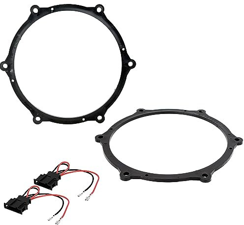 sound-way Kit Anillos Adaptadores Conectores Marcos Montaje Altavoces Radio de Coche 16.6 cm / 165 mm Compatible con Seat Ibiza 6J, 6P