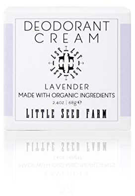 Little Seed Farm All Natural Deodorant Cream - Lavender - Aluminum Free Deodorant for Women or Men, Net Wt. 2.4oz | 68g