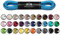 Mount Swiss Luxury Schuhbänder I Wasserabweisende und reißfeste Schnürsenkel rund ø 2-3 mm aus feiner Baumwolle/gewachst Farbe: Blue, Länge: 100 cm