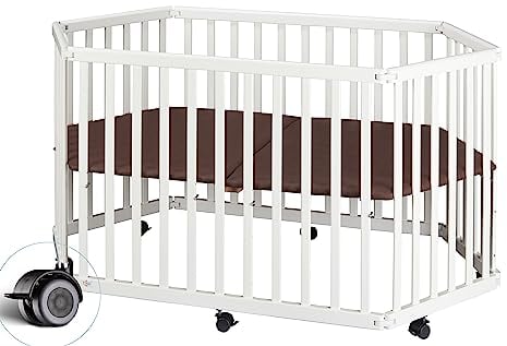 tiSsi ® Laufgitter Laufstall 6- eck, weiß