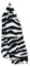 KarnevalsTeufel Armstulpen mit Tier-Muster in verschiedenen Varianten Plüsch Handschuhe Einfinger für Erwachsene (Zebra)