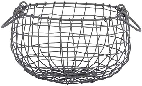 Esschert Design Draht Korb -MITTEL- rund Ø 26 cm Griffe Dekoration Garten Deko