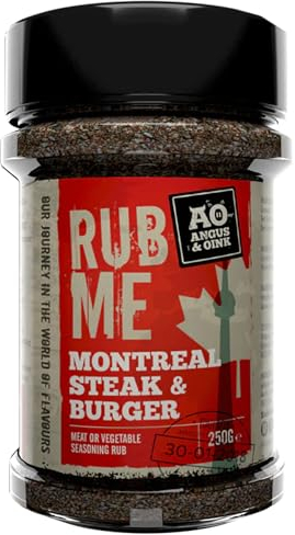 Angus & Oink | Montreal Steak & Burger Seasoning | Bold Flavours with Dill & Garlic | Perfect for Big, Juicy Steaks & Smash Burgers | Gluten-Free | 250g